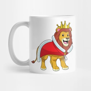 Lion as King with Crown & Cape Mug